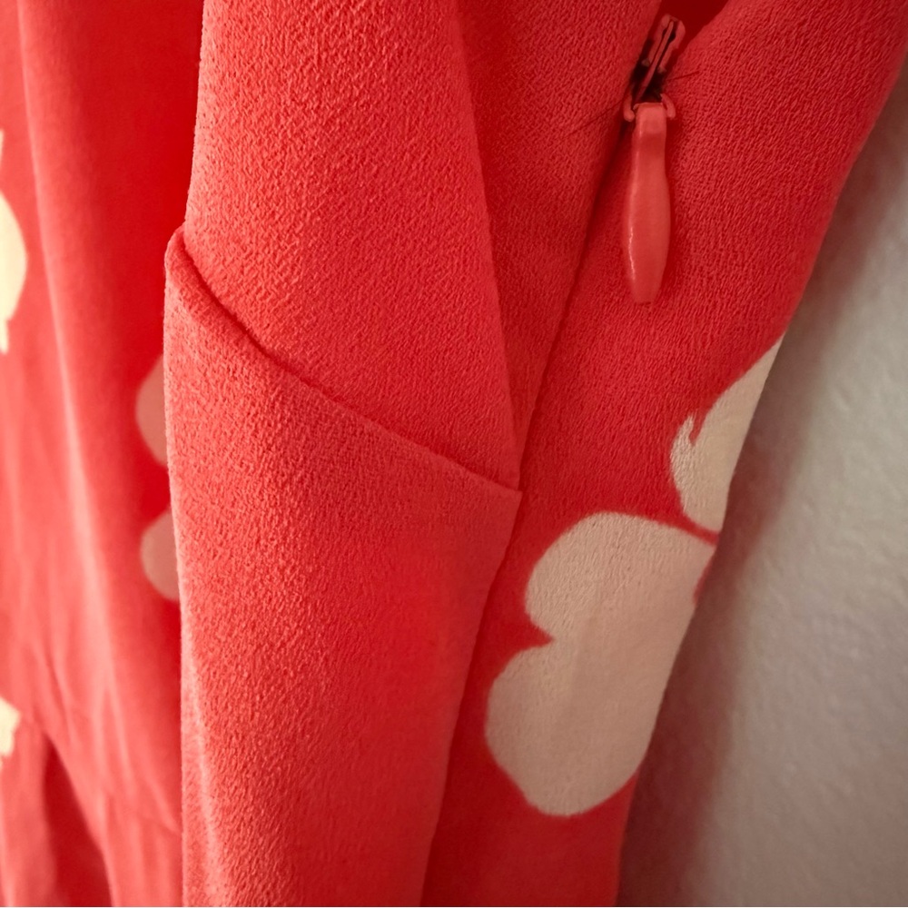 LC Lauren Conrad Women’s 10 Coral Pink Floral Print Sleeveless A-line Dress - Picture 5 of 12